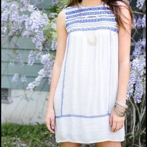 Embroidered tunic tank dress - Small